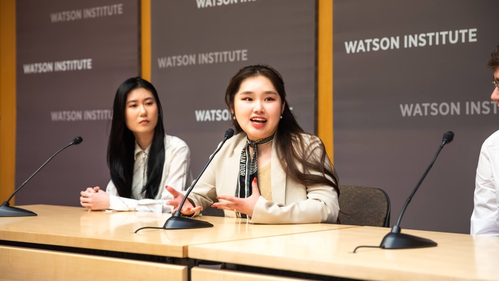 The Annenberg Institute PIA group (L-R): Xinyang Li, Natsumi Suzuki, Benny Lispector (off camera).