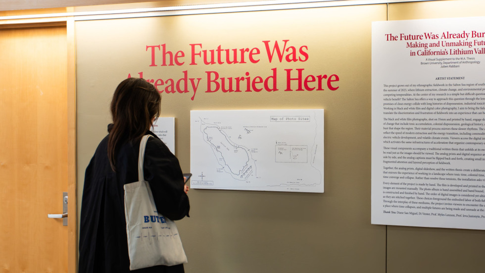 Person viewing exhibition