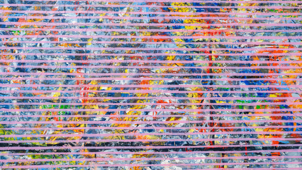 Close up of painting