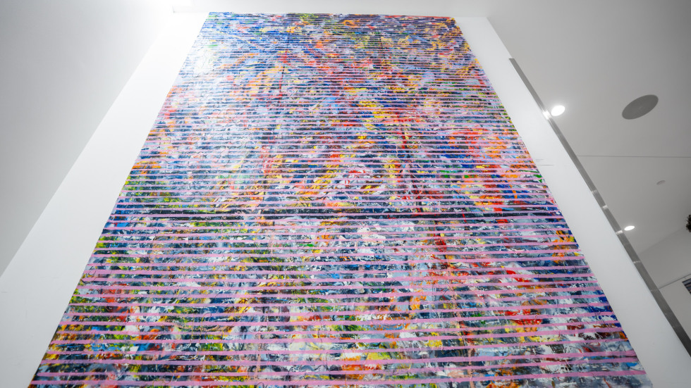 Low angle photo of painting