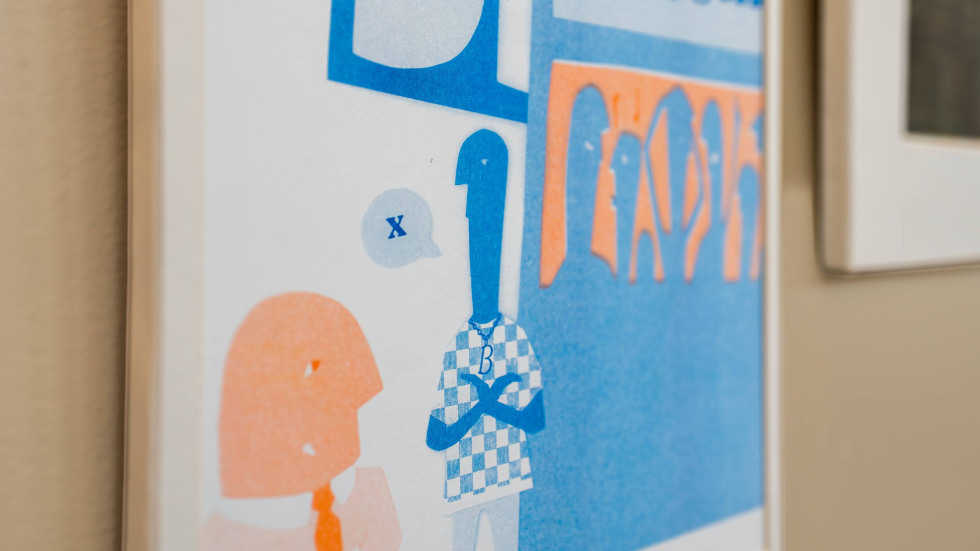 Close up of artwork
